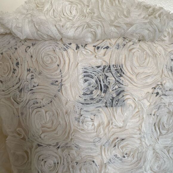 I.C. By Connie Off White Tulle Jacket Size M - Picture 6 of 9